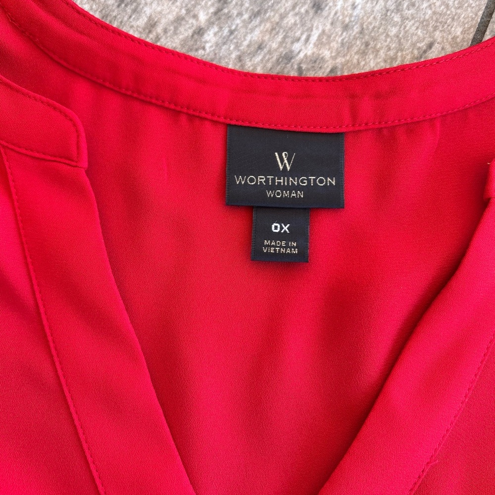 Worthington V Neck Blouse - Picture 6 of 7